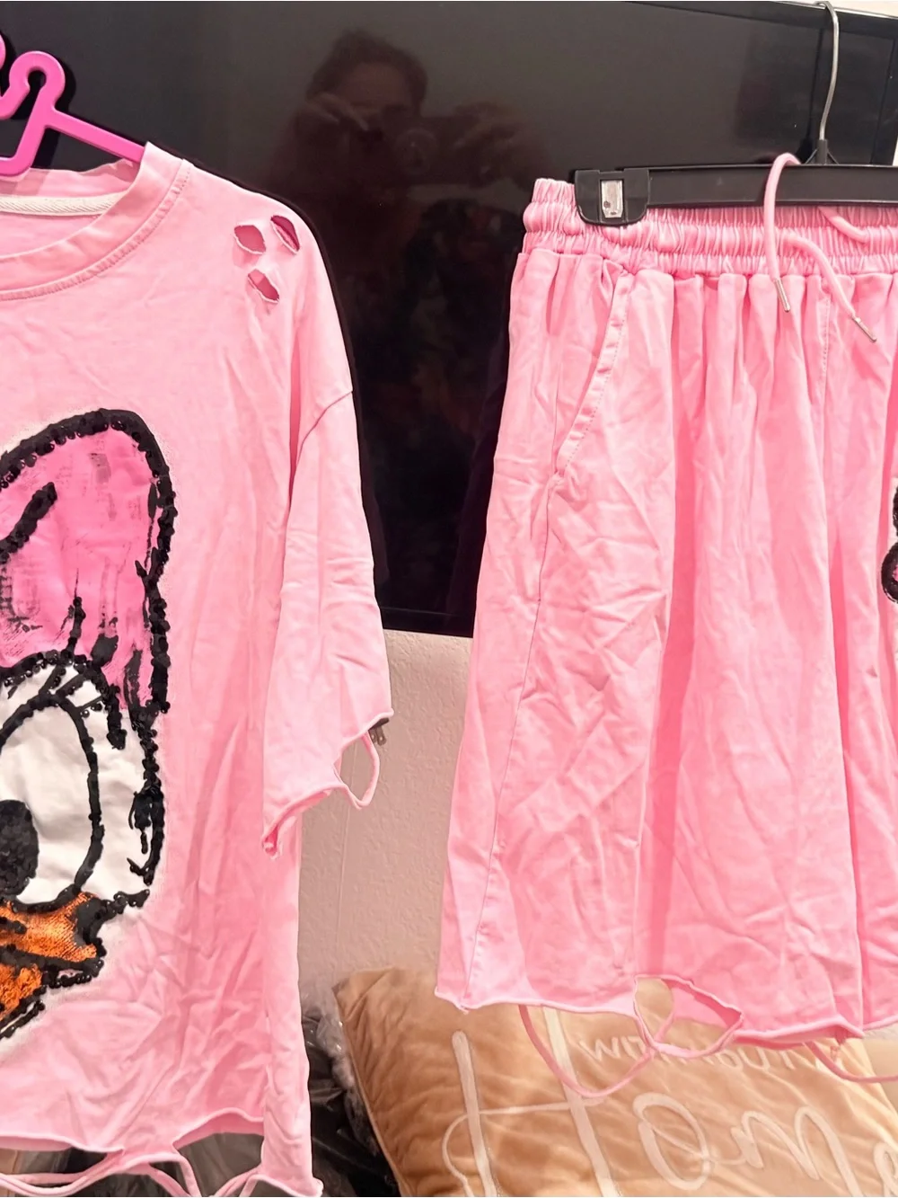 Kids Pink Character Pajama Set - Brand Unspecified